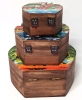 3 New Gorgeous and Brightly Coloured Handpainted Nesting Boxes - 3