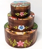 3 New Gorgeous and Brightly Coloured Handpainted Nesting Boxes - 4