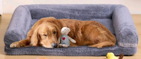 New - Whiwhi Orthopedic Dog Bed Plush Dog Sofa Memory Foam . Measures 32"×15"