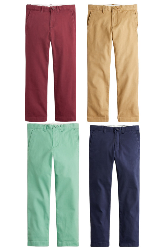 4 New Pairs CREWCUTS Boys' Size 16 Stretch Chino Pants