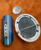Two fabulous MCM Blue Brooches Enamel and Lucite - 2