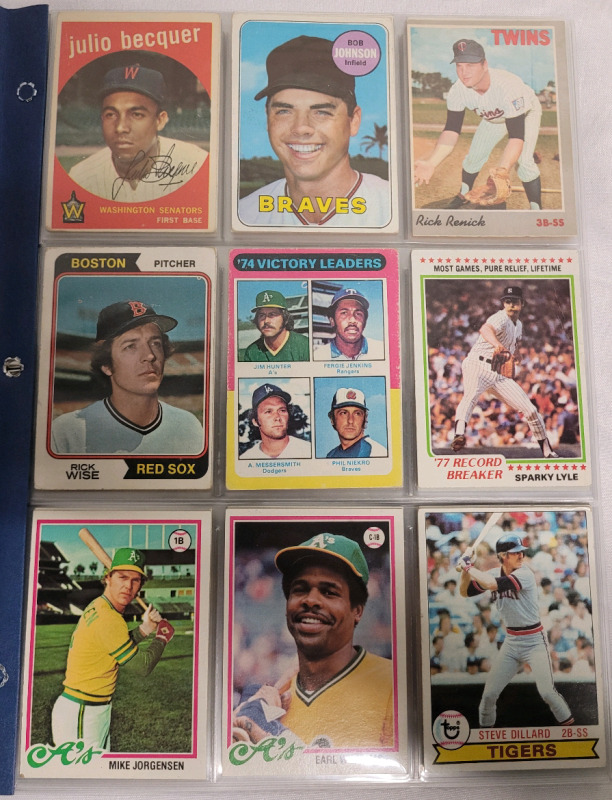 1959 , 1969 - 1991 Topps MLB Baseball Trading Cards , 108 Cards