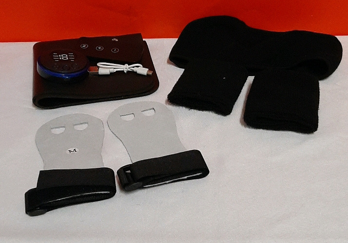 New Mixed Lot 1 Remote Controlled Foot Massager 1 Pair of Gymnastic Grips, 1 Headband and a Pair of Wrist Warmers