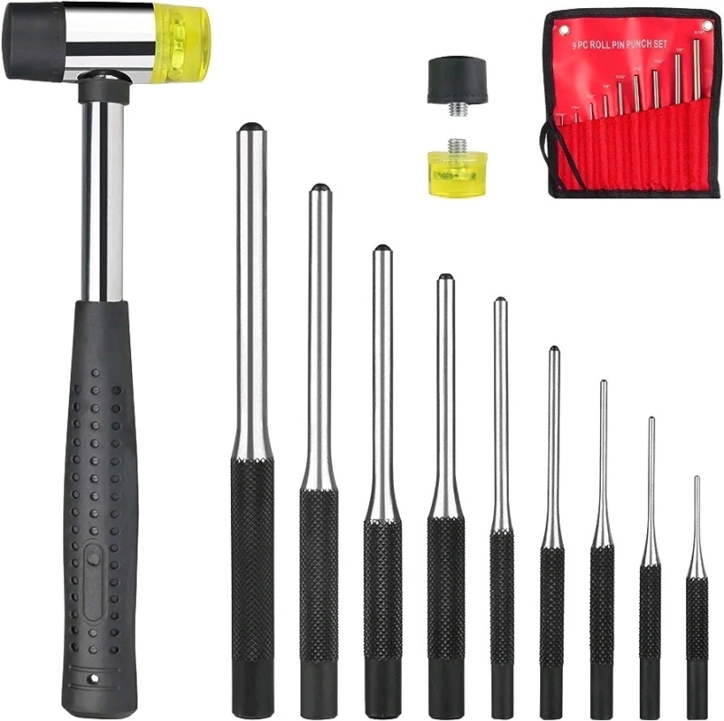 New Feyachi Roll Pin Punch Set with Storage Pouch, 9 Piece Steel Removal Tool Kit