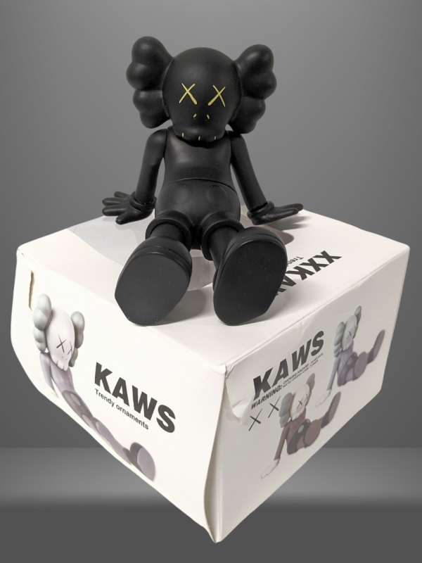 XX KAWS Action Figure Companion Doll PVC Collection Model Character 15cm / 6 inch (Black)