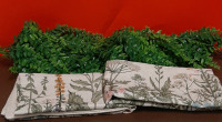 New Faux Fern Decor and 2 Spring Floral Pillow Covers 19.75 x 19.75"