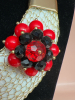 Statement Scarlet Mesh Flower Necklace - 2