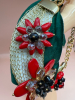 Statement Scarlet Mesh Flower Necklace - 6