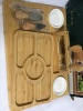 New Rocirlab Premium Bamboo Cheese Board 16 x 12 inch - 2