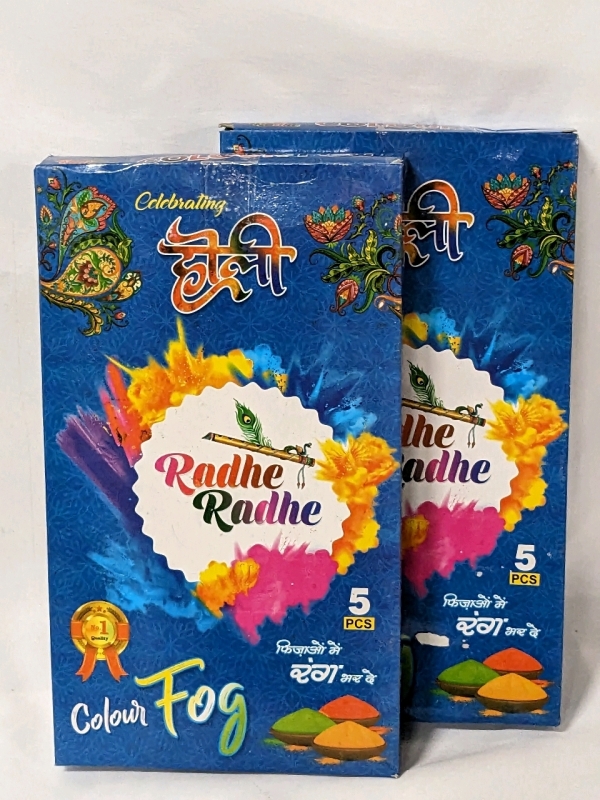10 New Radhe Radhe Color Fog Smoke Cannons (2 Packages, 5 Cannons Per Pack)