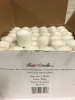 New White Votive Candles 144 Unscented 1.5 inch tall