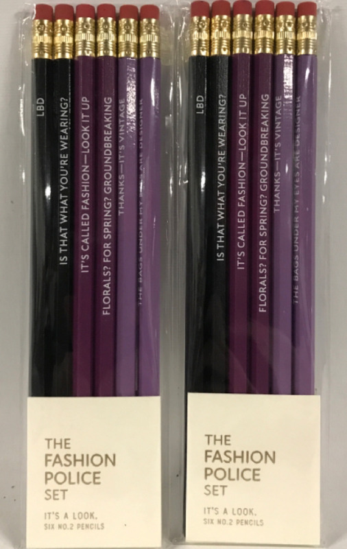 New Two Sapling Press Fashion Police Pencil Sets