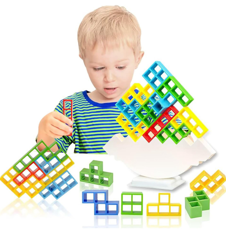 New 48 Piece Tetra Tower Balance Building Blocks