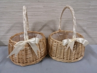 2 New Decorative Baskets with Bows