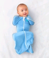 New Love To Dream SWADDLE UP Self-Soothing Sleep Sack, Dramatically Better Sleep, Snug Fit Calms Startle Reflex (Blue, Medium (13-19 lbs.))