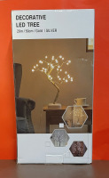 New Decorative LED Tree Gold and Silver 20" Tall Remote included Takes 3 AA Batteries