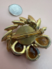 Rhinestone & Glass Cabochon Beautiful Brooch - 5