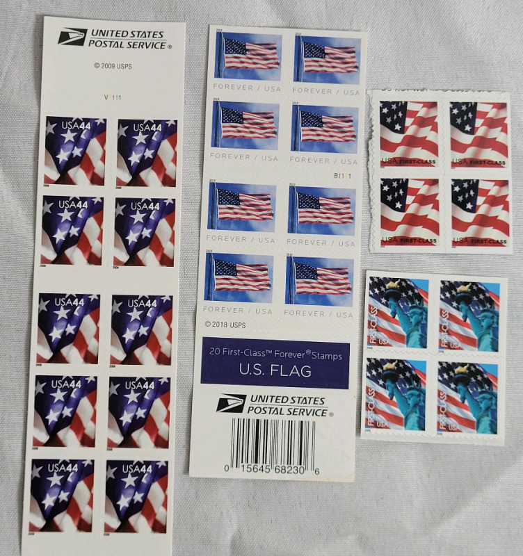 USA Flag Postage Stamps 44c & 1st Class , 28 Stamps