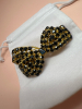 Black diamanté Glass rhinestone Bow Brooch - 6