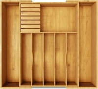 New Komfora Premium Expandable Bamboo Drawer Organizer