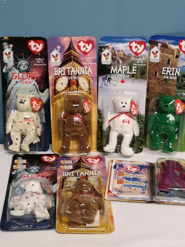 7 New TY Beanie Bears - McDonald's