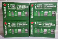 New - Heineken Packing Cubes 2-Pack . 4 Packs