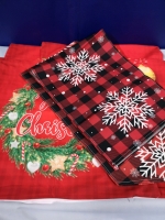 New Christmas Pillow Throw Covers + 2 Christmas Runners