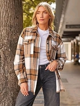 New Automet Women's sz Medium Plaid Button Down Top