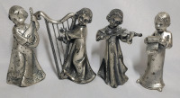 Children Playing Instruments & Singing Peltro Italy Pewter Figurines