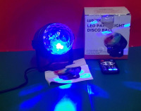 New Luditek LED Party Light Disco Ball Plugs in to regular outlet 5" tall