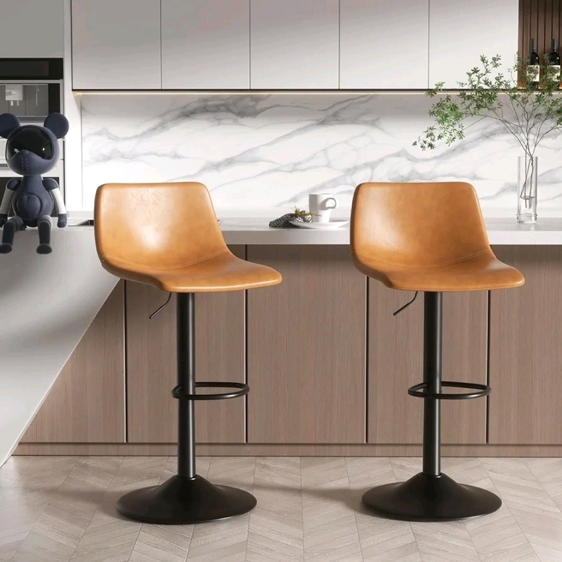 2 New Nalupatio Adjustable Counter Height Morden Swivel Bar Stools with Backs