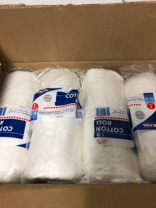 12 New Dukal CR1-12 Cotton Roll, 1 lb.