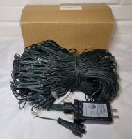 New - Orange Christmas Net Lights 12ft&times;5ft with 16ft Lead Cable
