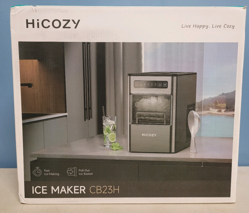 New , Open Box - HiCozy Ice Maker , Model # CB23H . Untested