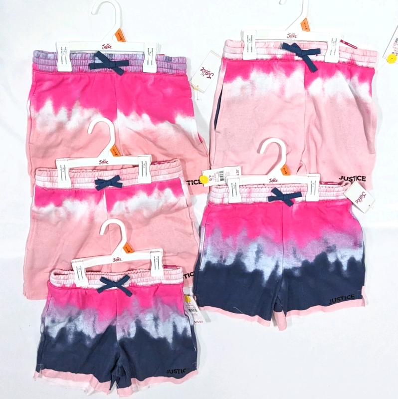 5 New JUSTICE Girls Youth Shorts: Size Small (7-8)