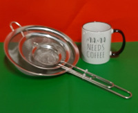 New Mama Needs Coffee Mug and a New Set of Sifters. Large Sifter 8 inches