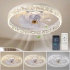 Feqwgny 2023 Upgraded Ceiling Fan 4111 White Ceiling Fan