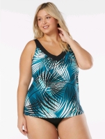 New Coco Reef Core V-Neck Bra Size 36E Underwire Tankini Top - Endless Summer Palm