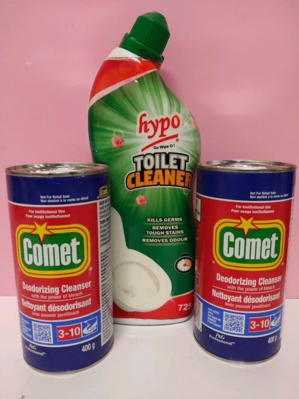 New! Comet 400 g and Hypo Toilet Cleaner 725 ml