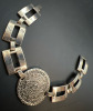 925 Sterling Silver Aztec Statement Bracelet Sun Calender - 4