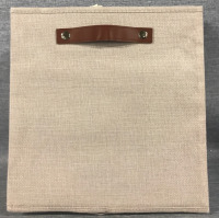 5 As New 13&rdquo;x13&rdquo; Fabric Storage Units With Leather Like Handles