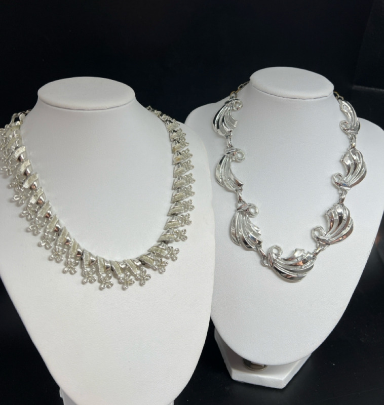 Two CORO Link Silver Necklaces