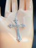 925 Sterling Silver CZ Trinity Cross - 4