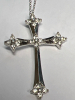 925 Sterling Silver CZ Trinity Cross - 5