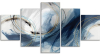 New Fu-Keivy Blue Gray Abstract Canvas Set