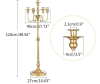 2 New Gold Coloured Candelabra. - 2