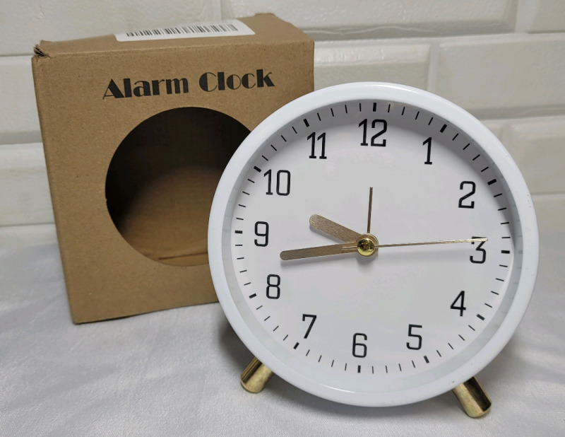 New - SHISEDECO 4.5" Alarm Clock with Backlight , battery operated 2 AA Batteries