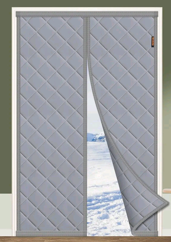 MAGZO Thermal Insulated Door Curtain, Fits Door Size 38" x 96". Requires Velcro Hook Tape