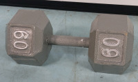 60lb Metal Hex Dumbbell