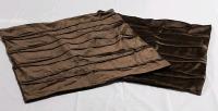 2 New Brown Velvet Pillow Covers 24.5 x 24.75"